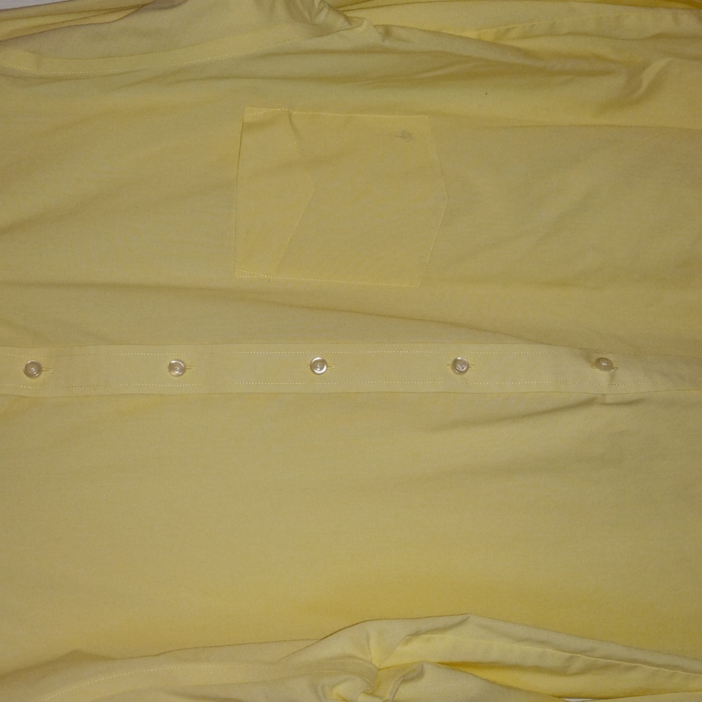 Stafford Travel Easy Care Broadcloth Shirt (Size: 17") (Color: Yellow) - Picture 5 of 9